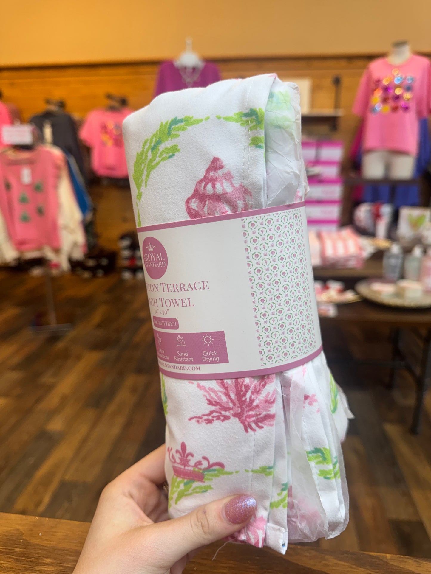 Brighton Terrace Beach Towel Pink