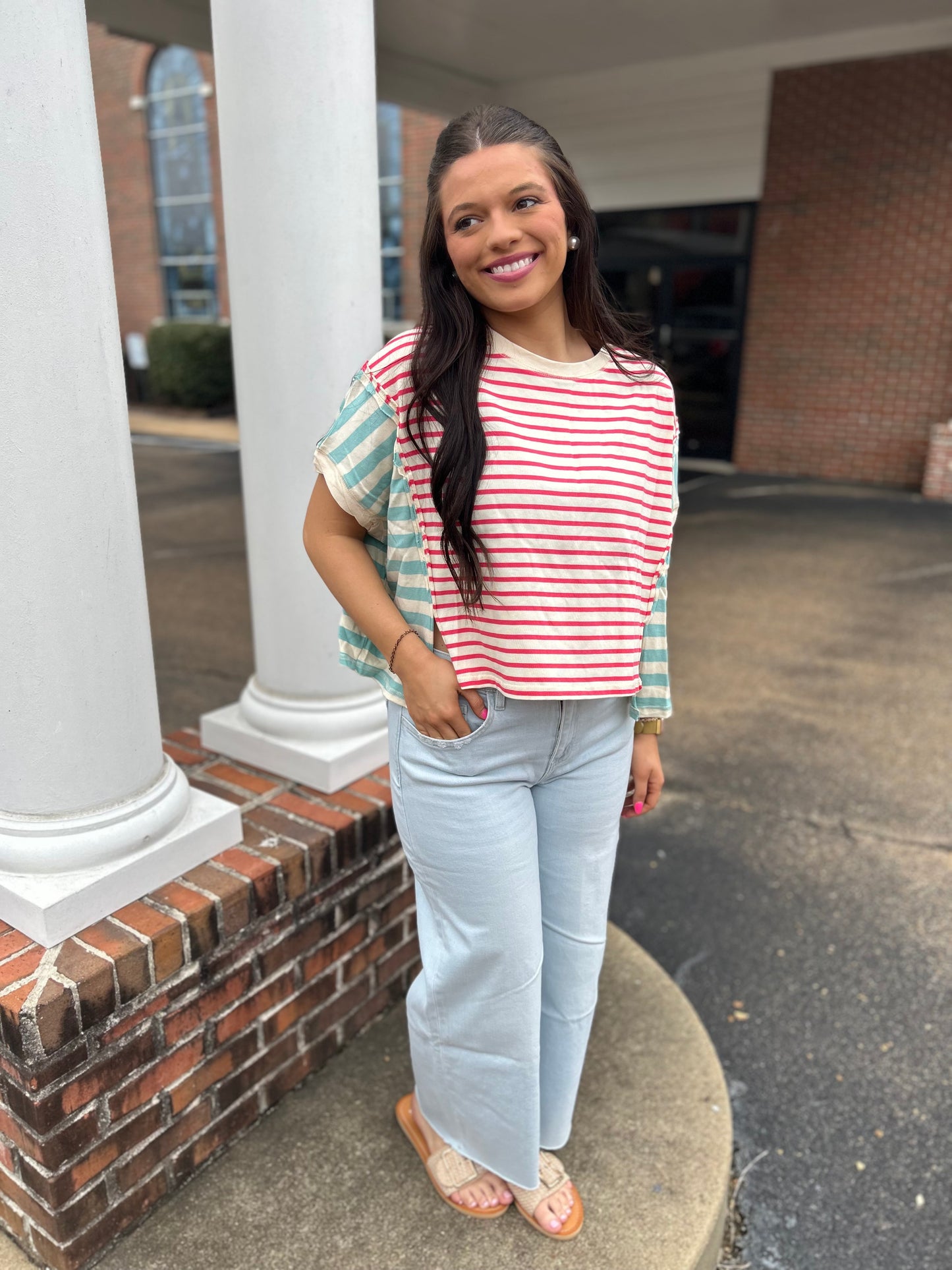 Stripe Color Block Tee
