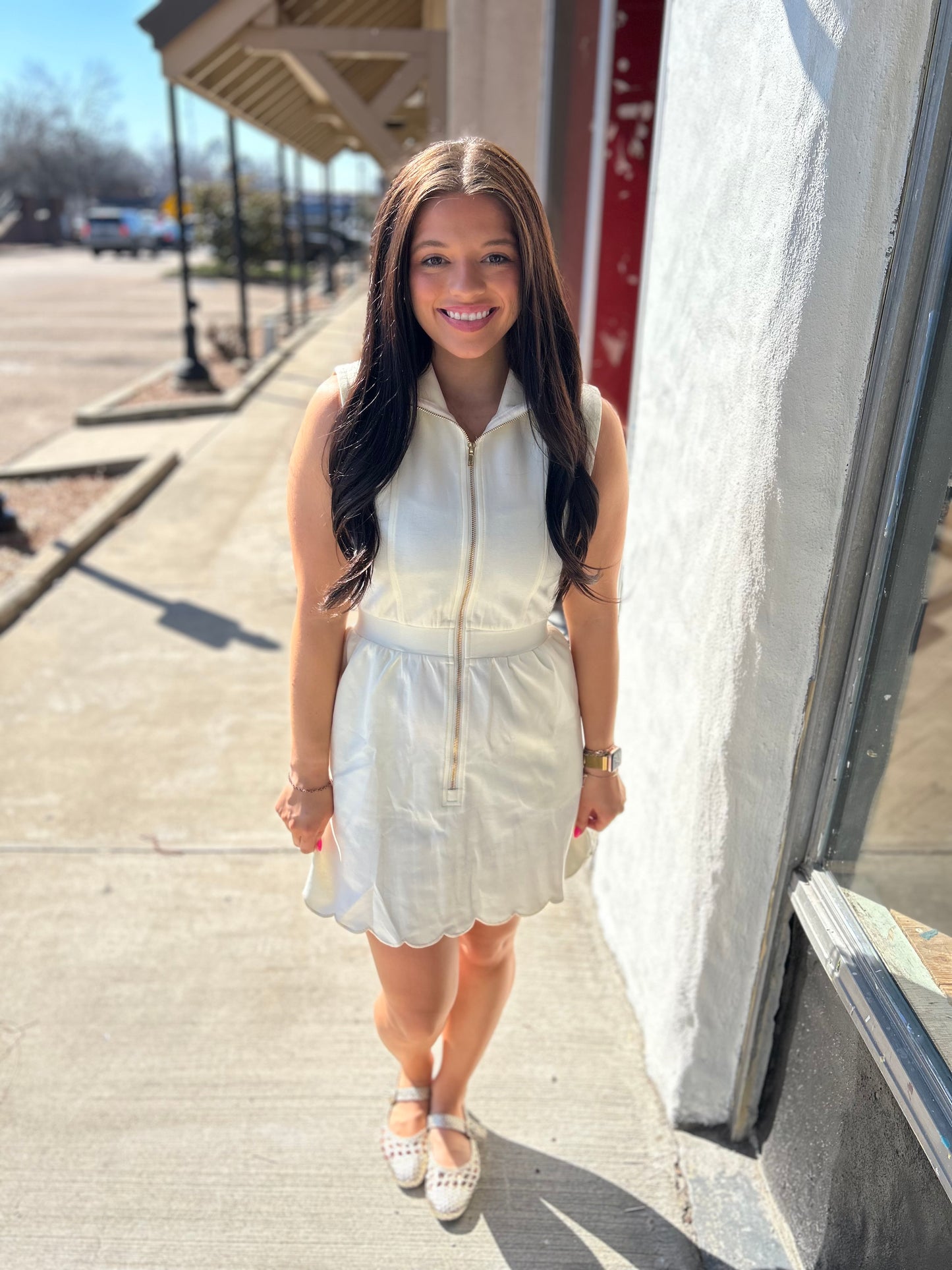 Scallop Day Dress