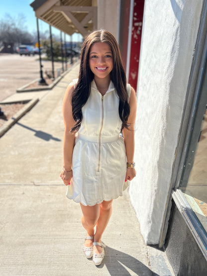 Scallop Day Dress