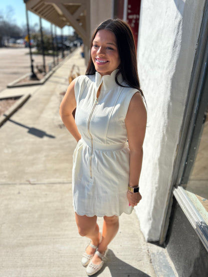 Scallop Day Dress