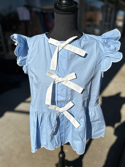 Poplin Powder Top