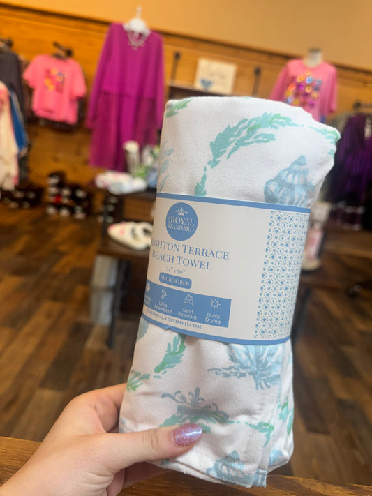 Brighton Terrace Beach Towel Blue