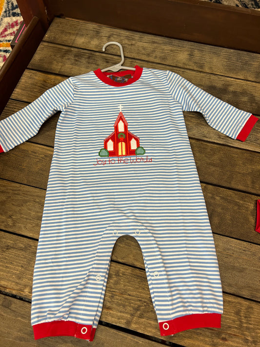 Joy to the World Boys Romper