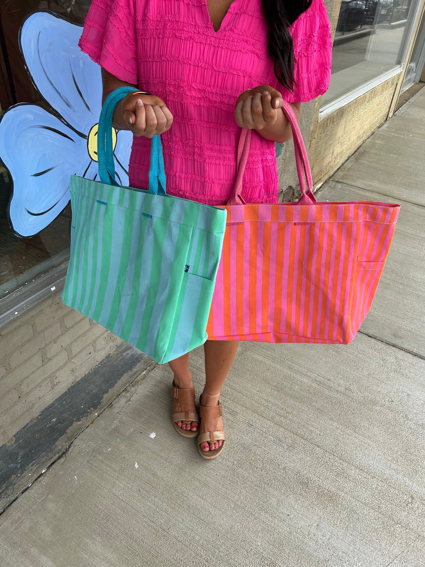 Caroline Durham Tote Pink/Orange
