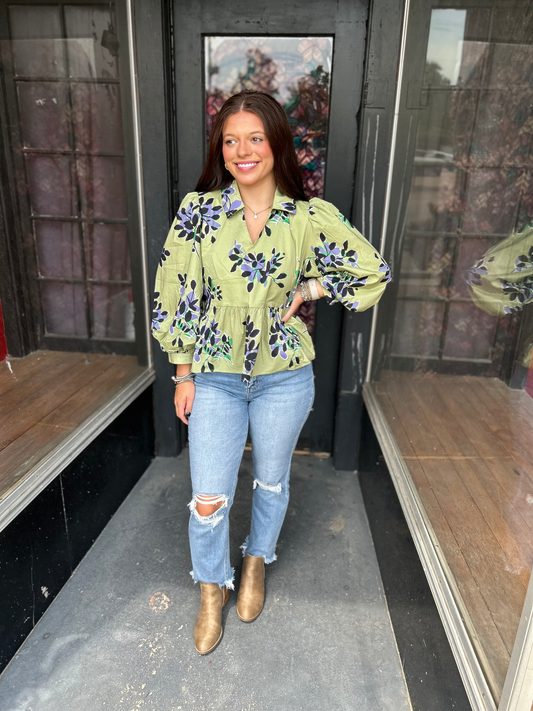 Fall Flowers Top