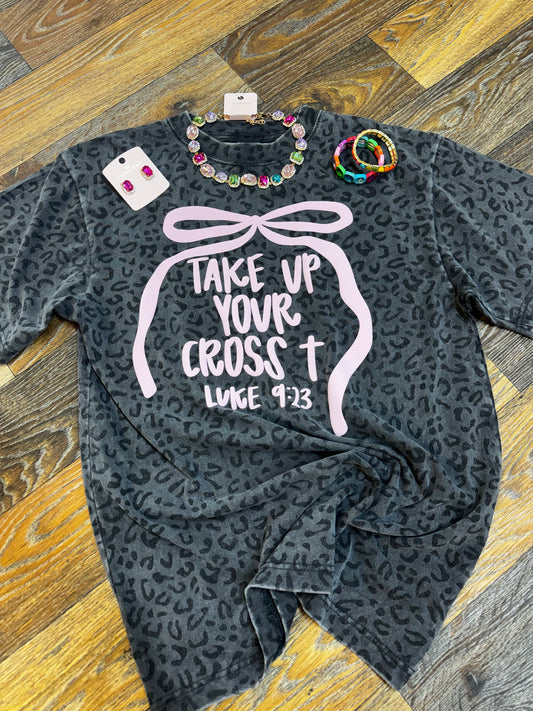 Black Leo Cross Tee