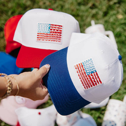 American Flag Wholesale Two-Toned Hat